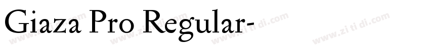 Giaza Pro Regular字体转换
